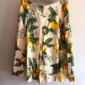 Talbots Lemon A-Line Skirt size 8, EUC - Spring Summer Easter, Yellow, Retro
